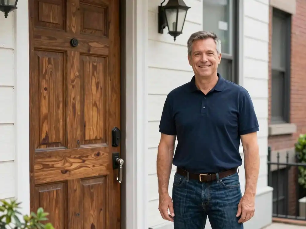 image of locksmith in a residential home